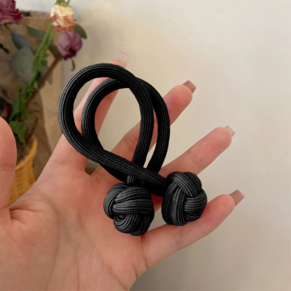 6pcs High Elasticity Knotted Hair Tie - Durable Solid Color Hair Rope for Women - Ponytail Holder and Hair Accessory