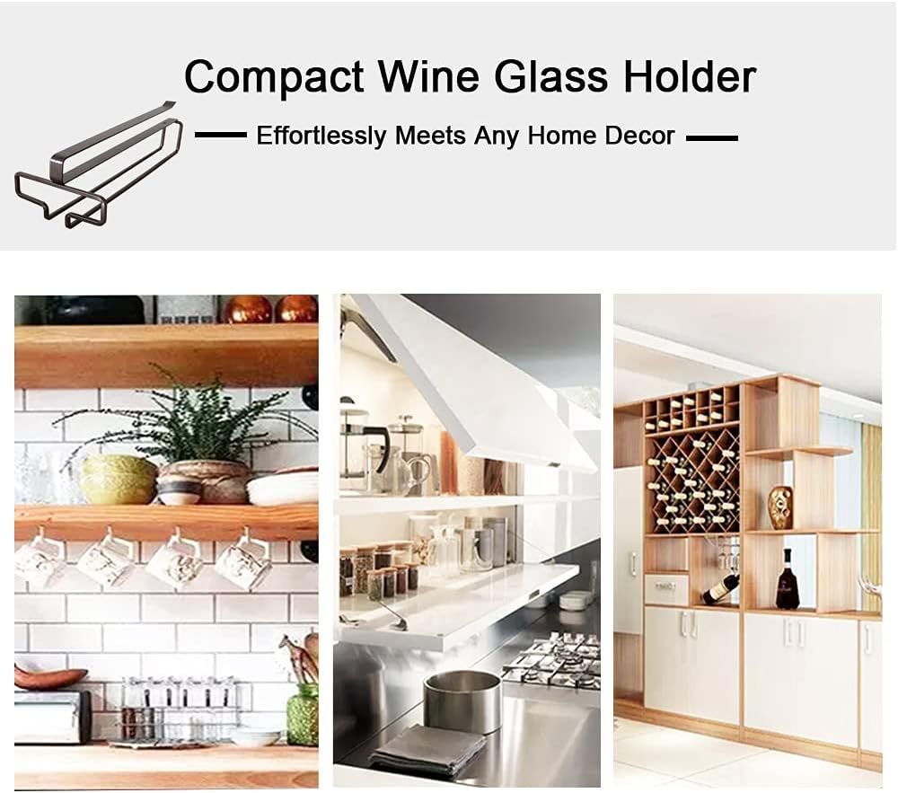 🔥Hot Sale🔥Under Cabinet Wine Glass Holder