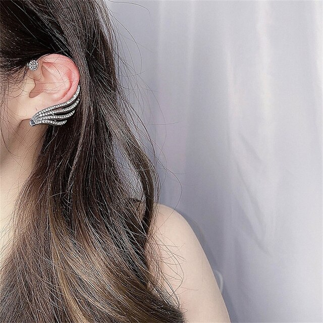 Women's Earrings Classic Precious Fashion Personalized Earrings Jewelry silver right / golden left / silver left For Wedding Party 1PC