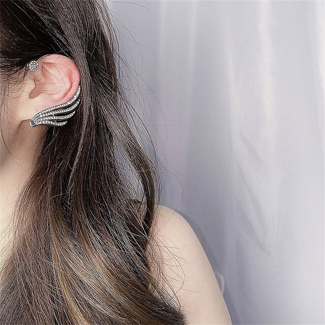 Women's Earrings Classic Precious Fashion Personalized Earrings Jewelry silver right / golden left / silver left For Wedding Party 1PC