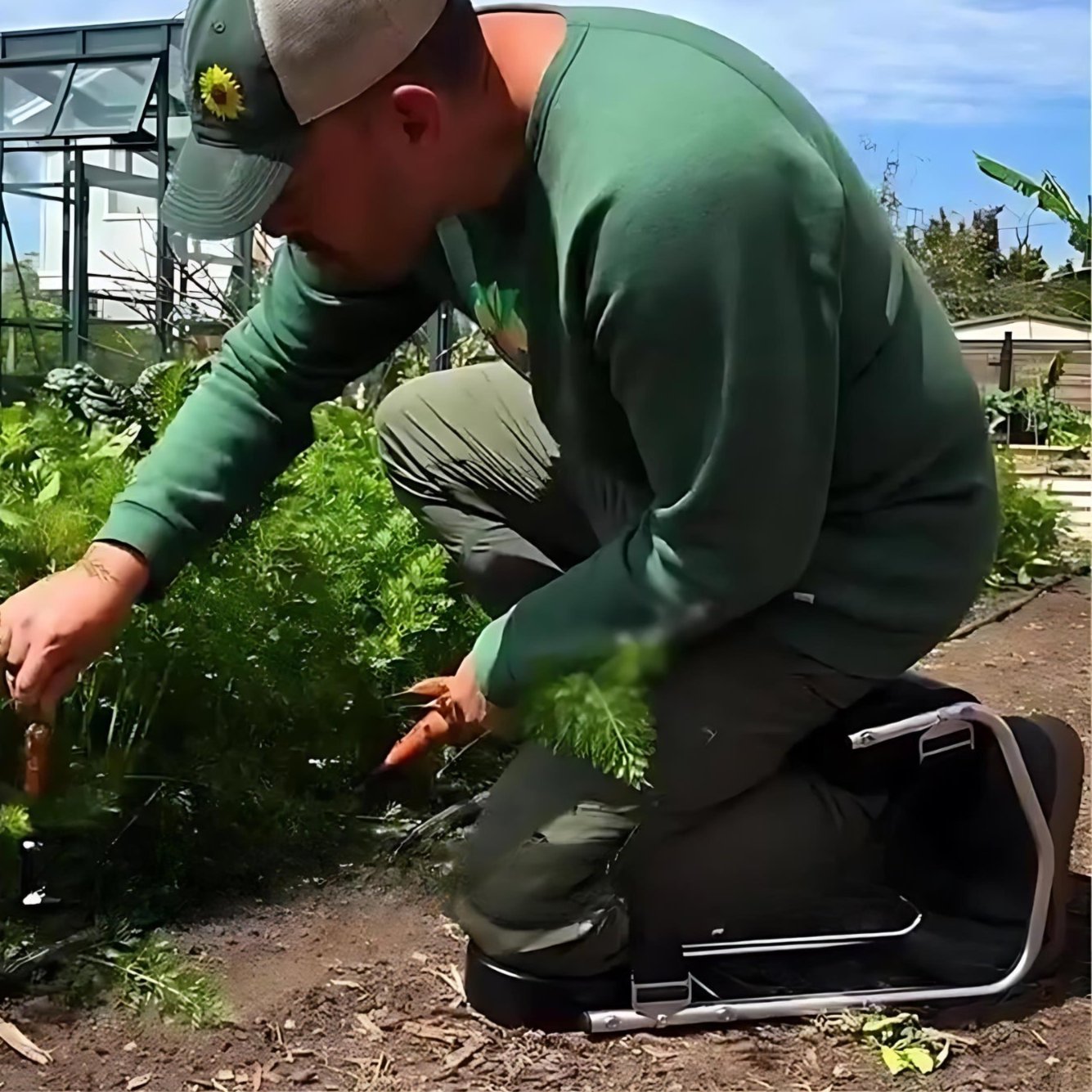 Portable garden kneeler