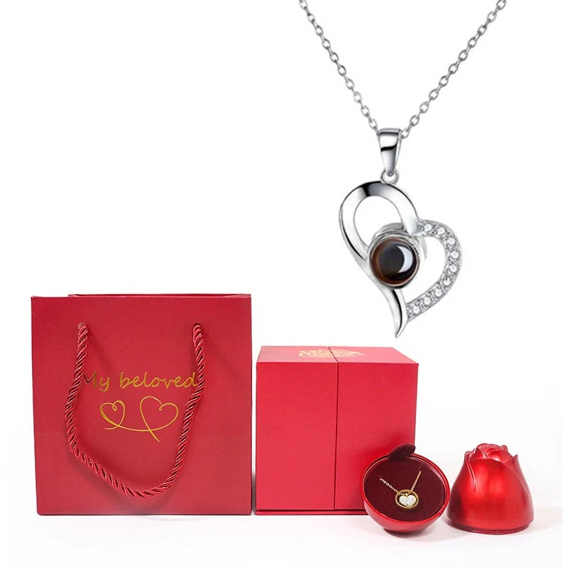 Projection Necklace（Free rose gift box）