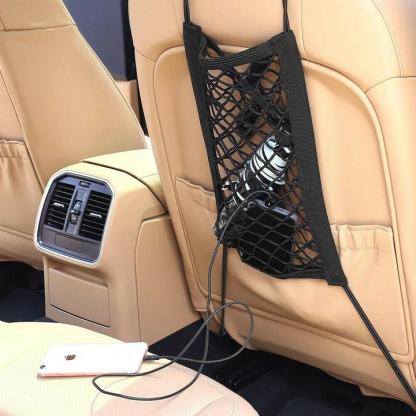 Car seat storage net, car storage bag（Coarse mesh three layers 4 sides elastic）