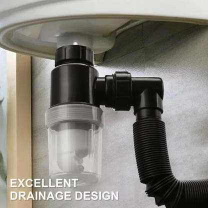 Telescopic pull-out drain pipe, stainless steel deodorizing sleeve