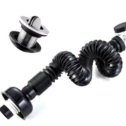 Telescopic pull-out drain pipe, stainless steel deodorizing sleeve