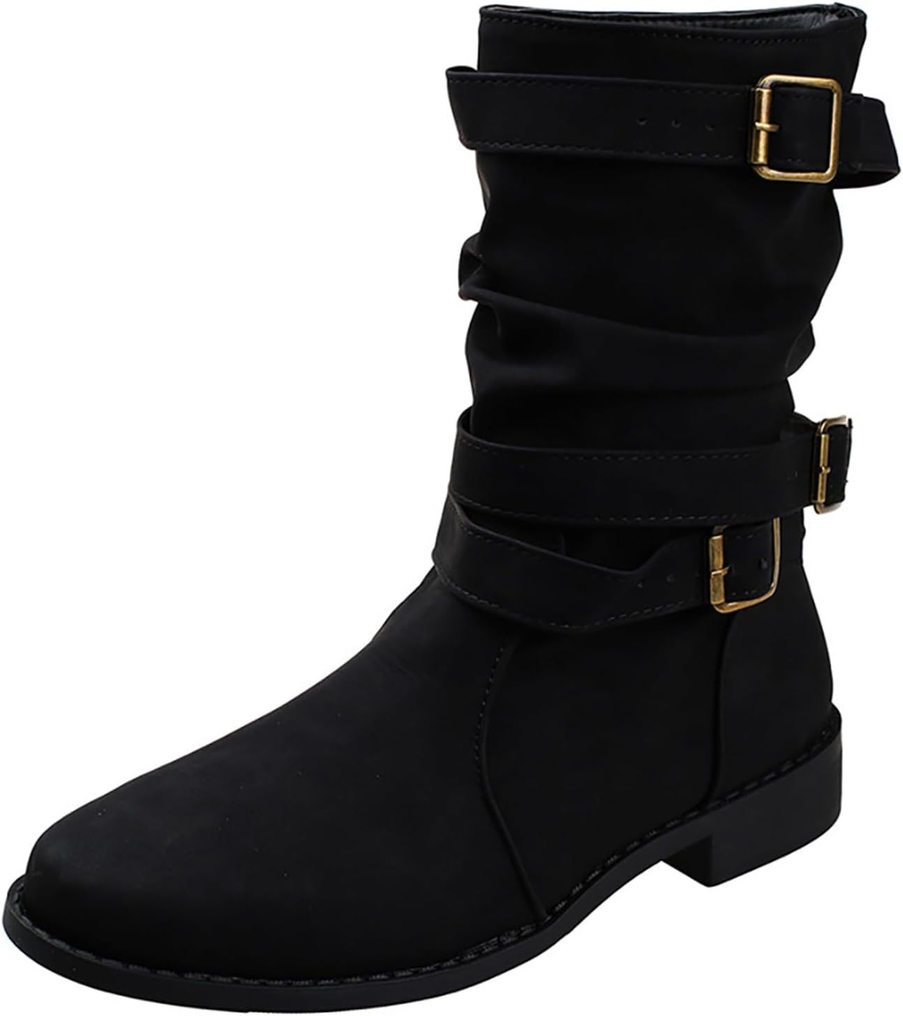 Women's Vintage Buckle Ankle Boots 2025 New Combat Ankle Boots Fashion