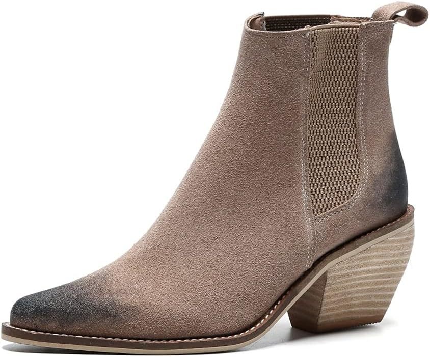 Leather Ankle Boots for Women High Heel Sexy Pointed Toe Winter Fashion Shoes