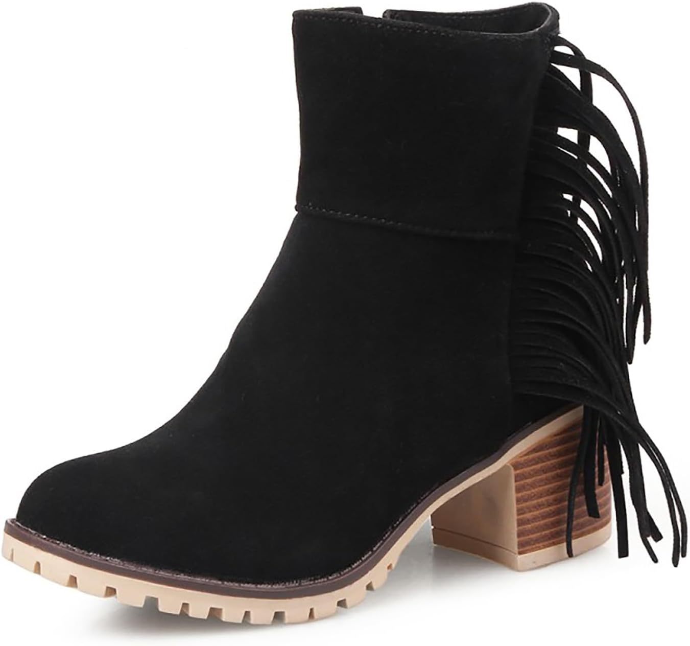 Women Shoes Fashion Ankle Long Boots Thick High Heels Over Knee Pleated Suede Long Boots Tan Flat Boots for Women