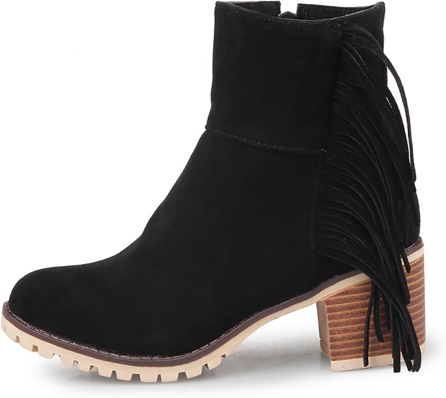 Women Shoes Fashion Ankle Long Boots Thick High Heels Over Knee Pleated Suede Long Boots Tan Flat Boots for Women