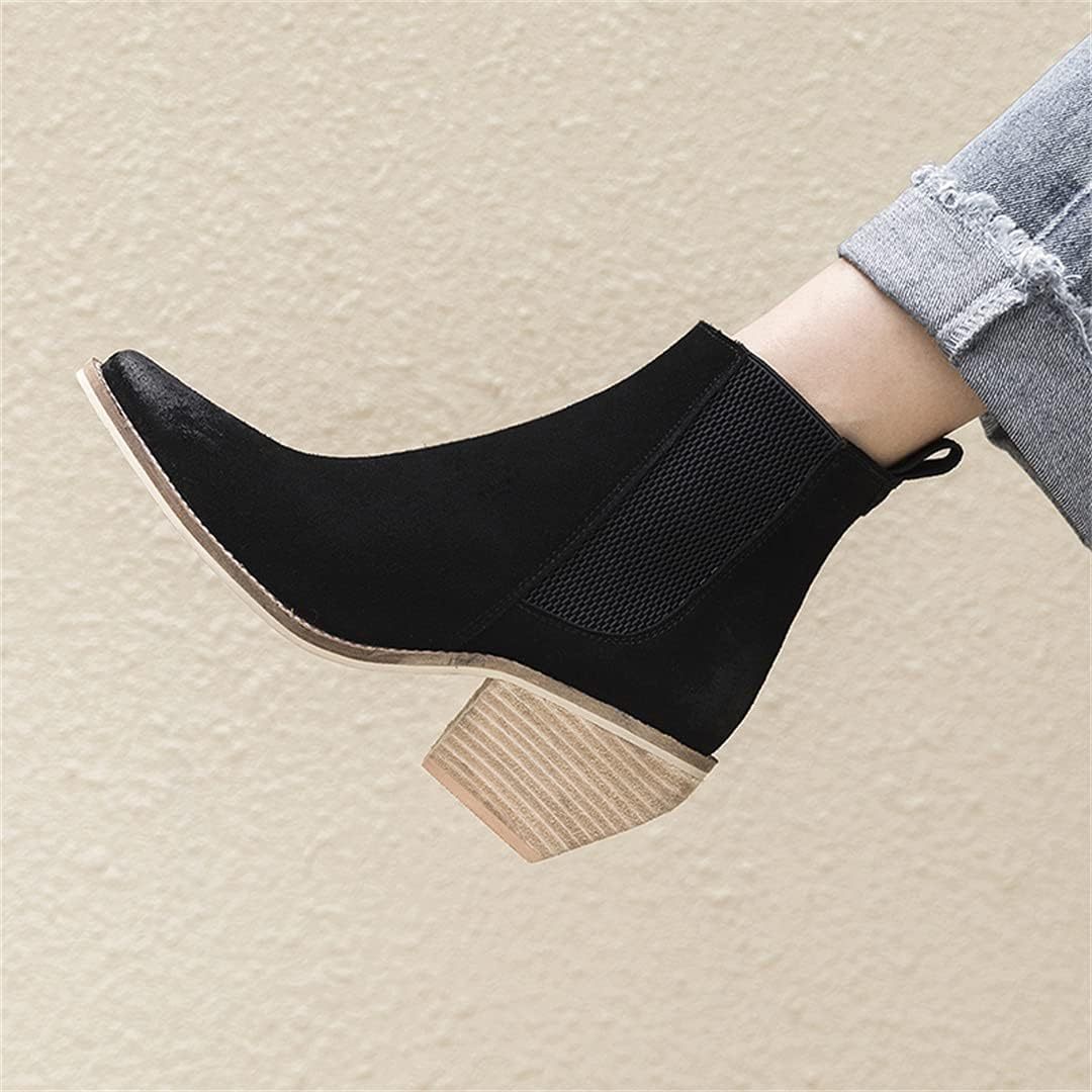 Leather Ankle Boots for Women High Heel Sexy Pointed Toe Winter Fashion Shoes