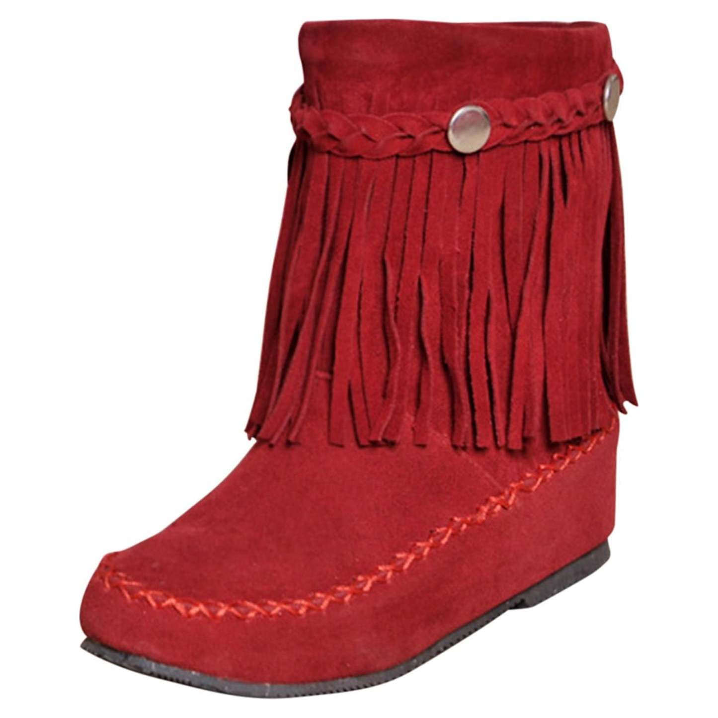 Women's Flats Mid Calf Boots-Warm Square Toe Boots for Women Lug Sole Christmas Fashion Winter Non Slip Shoes for Women Womens Boots Clearance