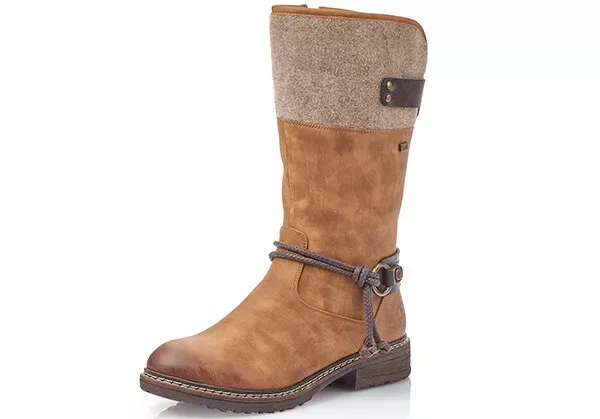 Women'sBrown Autumn/Winter Side Zip Mid-Calf Boots
