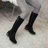 Women's round toe European and American women's leather boots sleeve tassel boots thick waterproof high heel women's shoes
