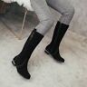 Women's round toe European and American women's leather boots sleeve tassel boots thick waterproof high heel women's shoes