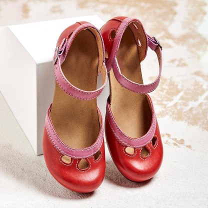 Milair Cross-Border Foreign Trade New 2019 Summer Thick Heel Color-Blocking Princess Women'S Casual Single Sandals Large-Size Women'S Shoes