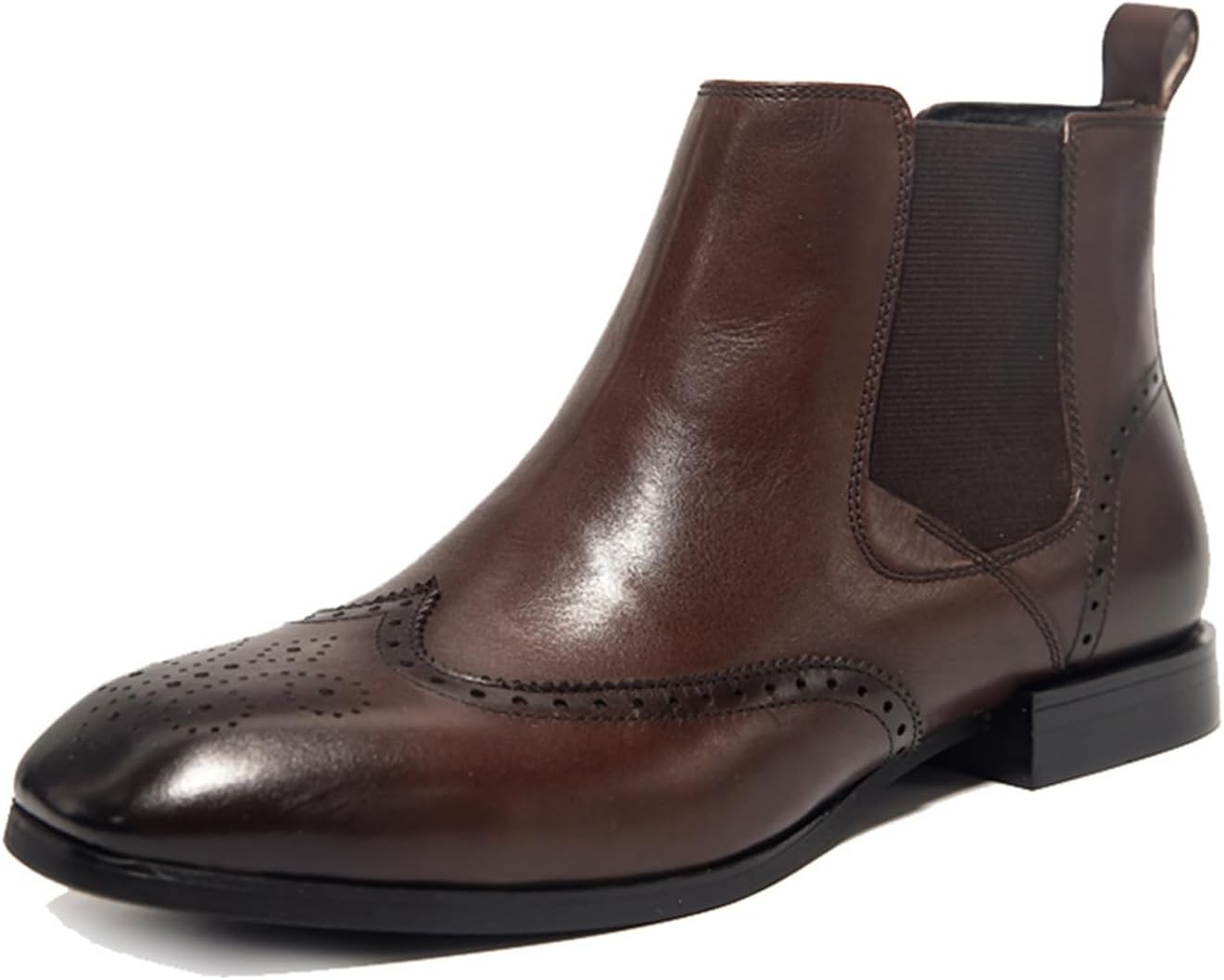 Retro men's warm mid-heel martin boots men's shoes