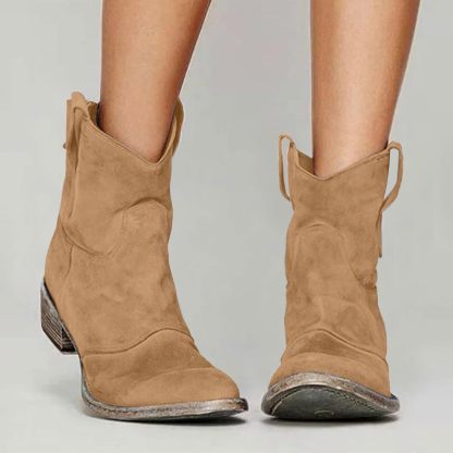 Ankle Boots for Women Low Heel, Chunky Low Heel Winter Wide Width Ankle Boots Slip on Elastic Fall Short Ankle Boots for Women Dressy