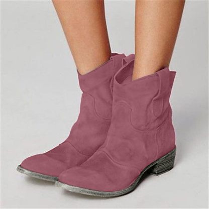 Ankle Boots for Women Low Heel, Chunky Low Heel Winter Wide Width Ankle Boots Slip on Elastic Fall Short Ankle Boots for Women Dressy