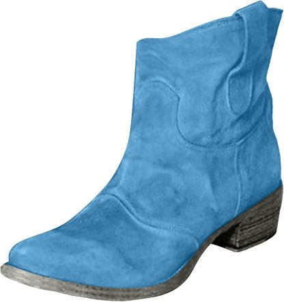 Ankle Boots for Women Low Heel, Chunky Low Heel Winter Wide Width Ankle Boots Slip on Elastic Fall Short Ankle Boots for Women Dressy