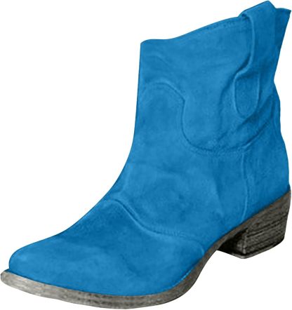 Ankle Boots for Women Low Heel, Chunky Low Heel Winter Wide Width Ankle Boots Slip on Elastic Fall Short Ankle Boots for Women Dressy