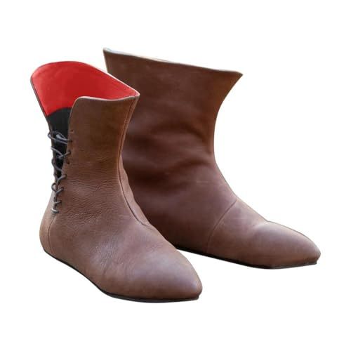 Men's Medieval Leather Lace-Up Martin Boots