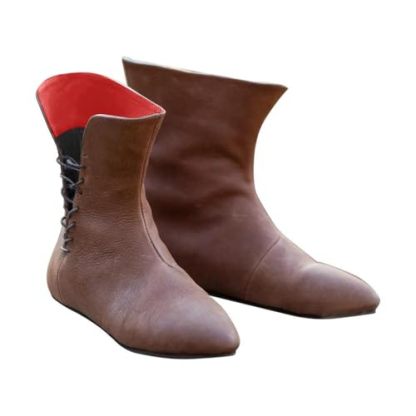 Men's Medieval Leather Lace-Up Martin Boots