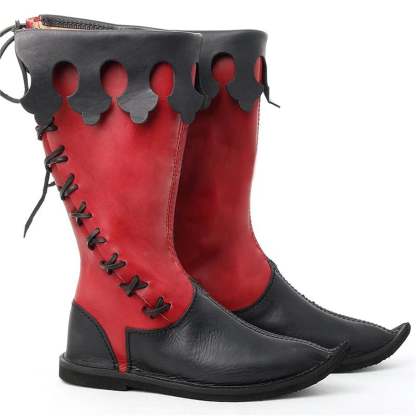 Medieval Gothic Commander High Boots Cosplay Pirate Boots Calf Boots Custom Made for Adult Men and Women