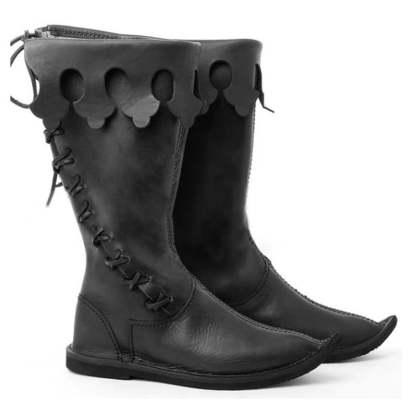 Medieval Gothic Commander High Boots Cosplay Pirate Boots Calf Boots Custom Made for Adult Men and Women