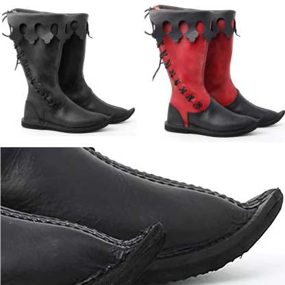 Medieval Gothic Commander High Boots Cosplay Pirate Boots Calf Boots Custom Made for Adult Men and Women