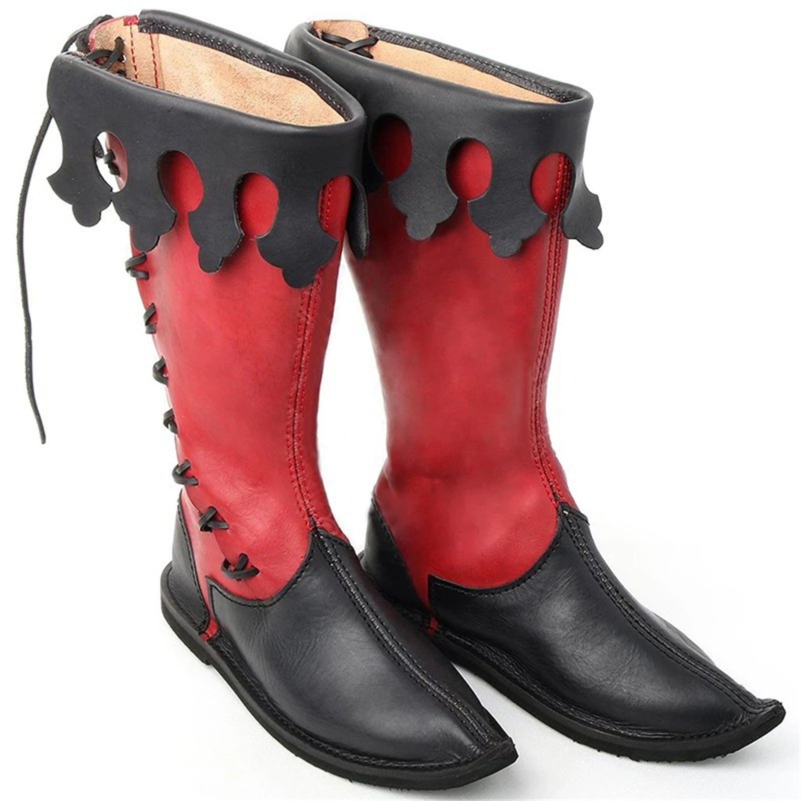 Medieval Gothic Commander High Boots Cosplay Pirate Boots Calf Boots Custom Made for Adult Men and Women