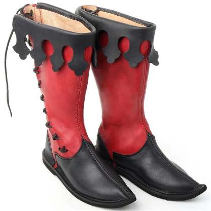Medieval Gothic Commander High Boots Cosplay Pirate Boots Calf Boots Custom Made for Adult Men and Women