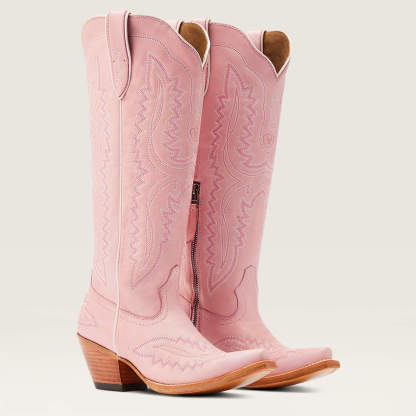 Pointed toe thick heel high-top large size western cowboy boots