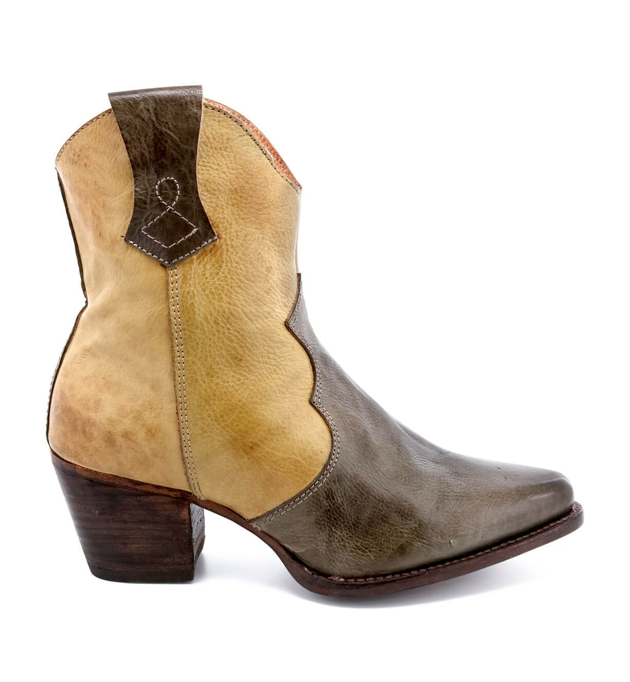 Leather boots side zipper knight boots thick high heel women's shoes