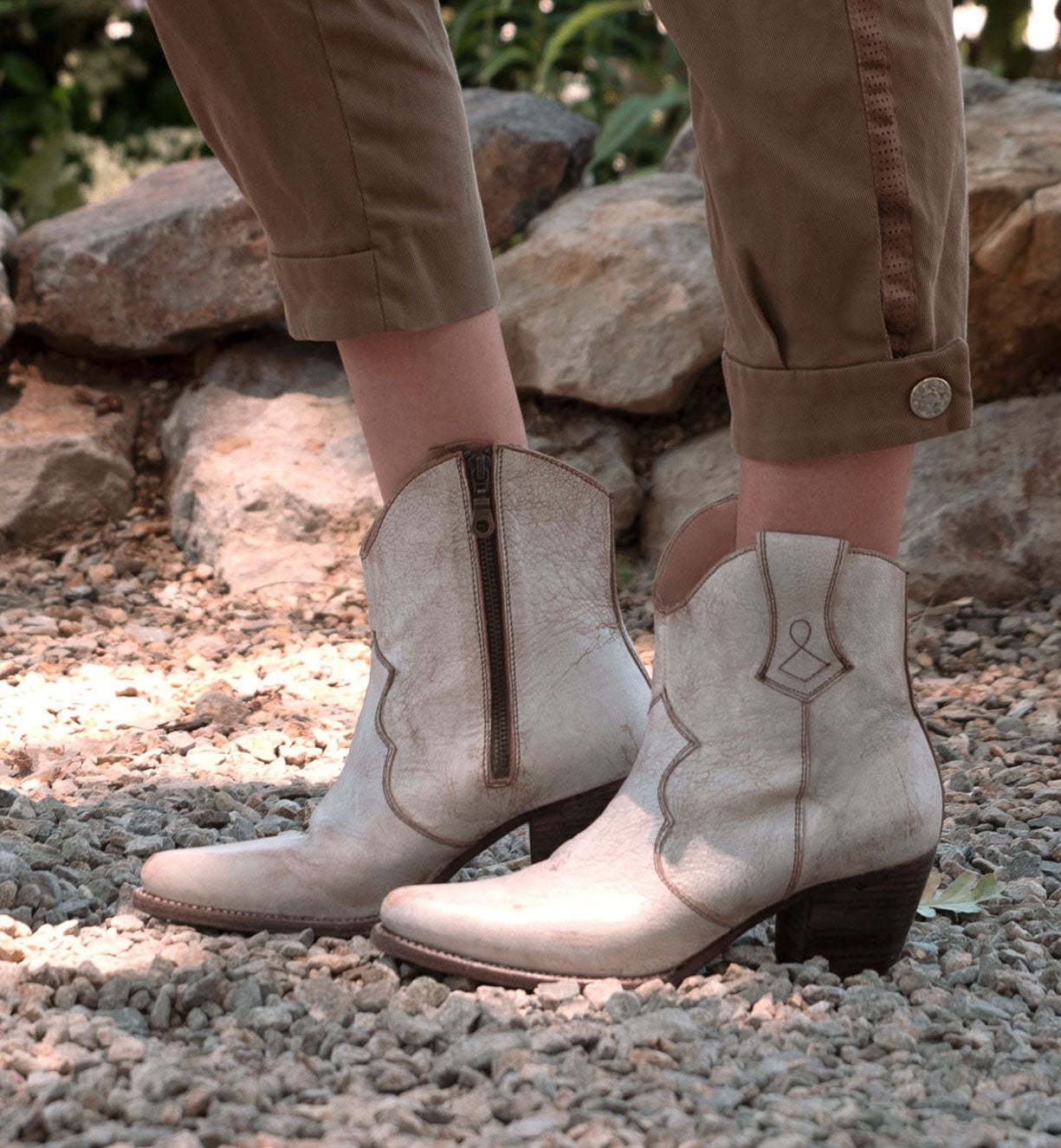 Leather boots side zipper knight boots thick high heel women's shoes