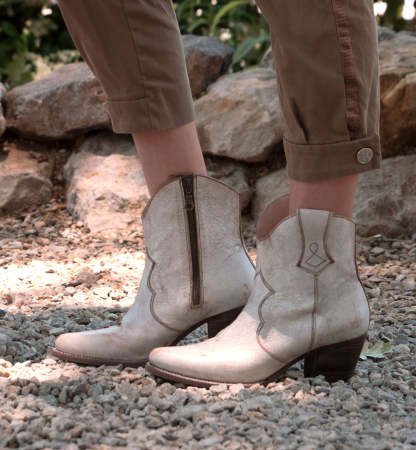 Leather boots side zipper knight boots thick high heel women's shoes