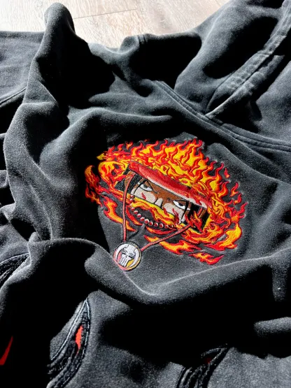 FIRE-FIST EMBROIDERY HOODIE