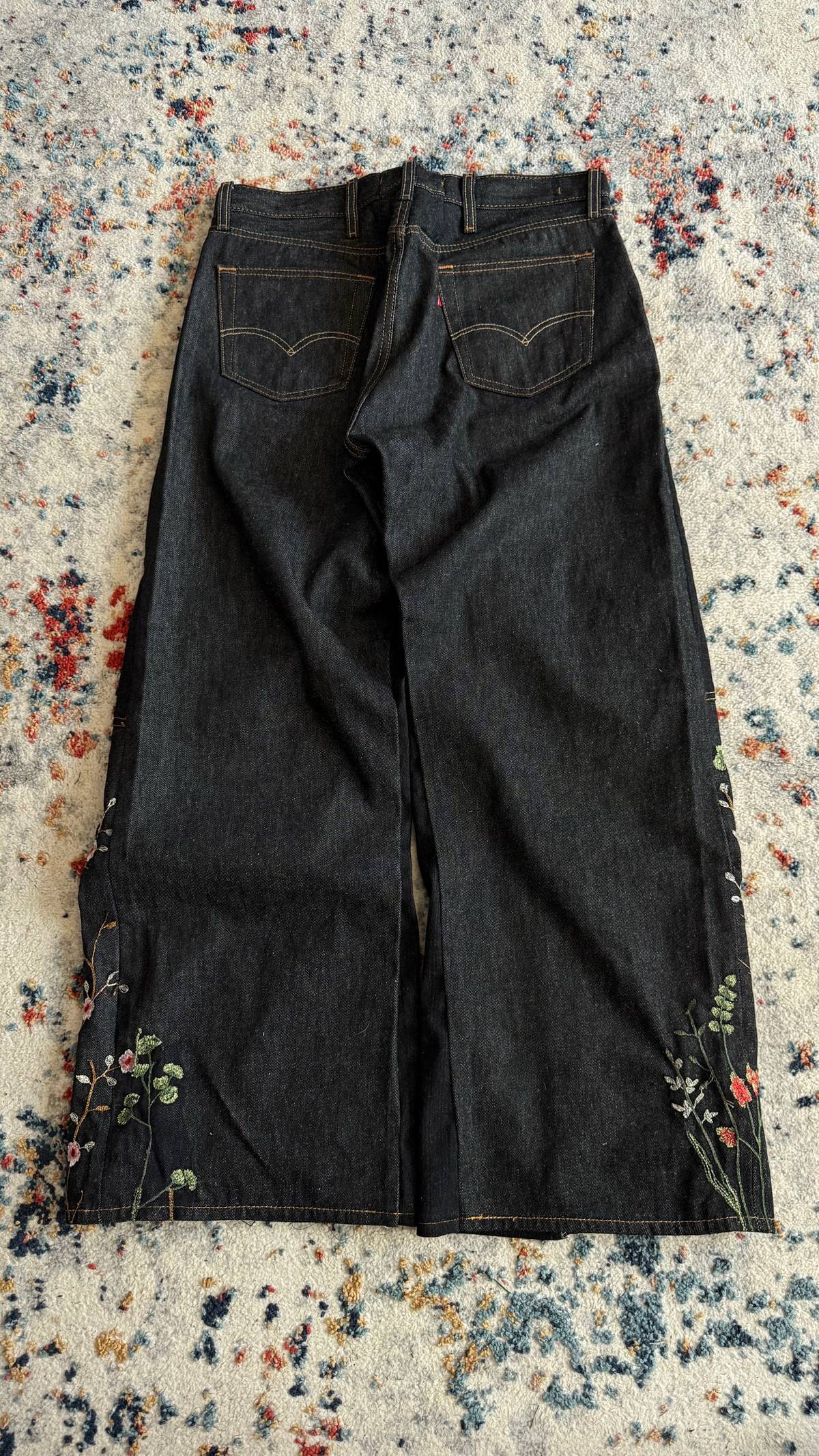 "FLORAL" BAGGY DENIM