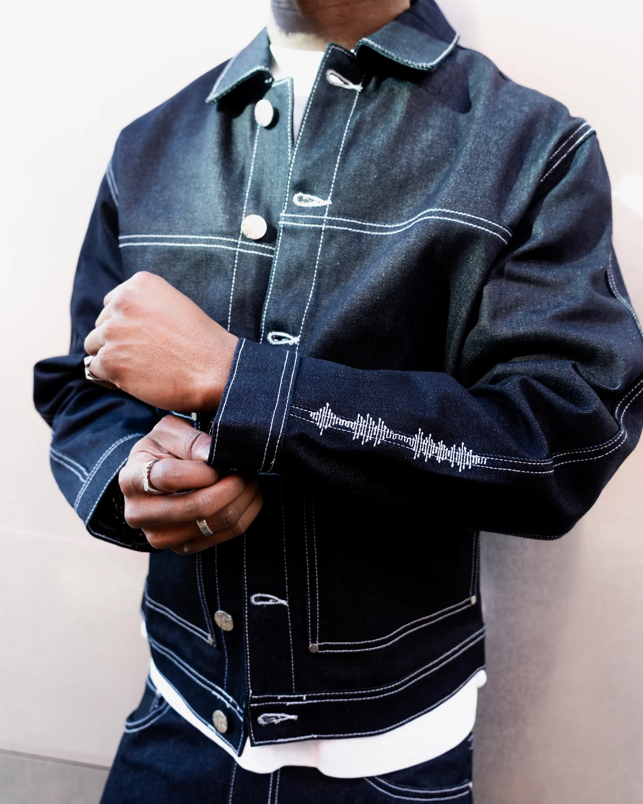 DISC RAW DENIM JACKET [14OZ]