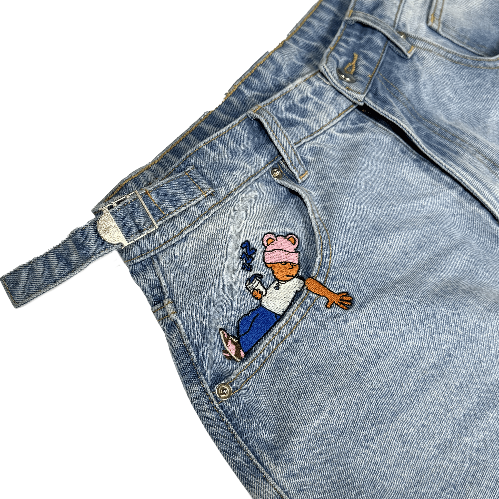 Adjustable waist jeans