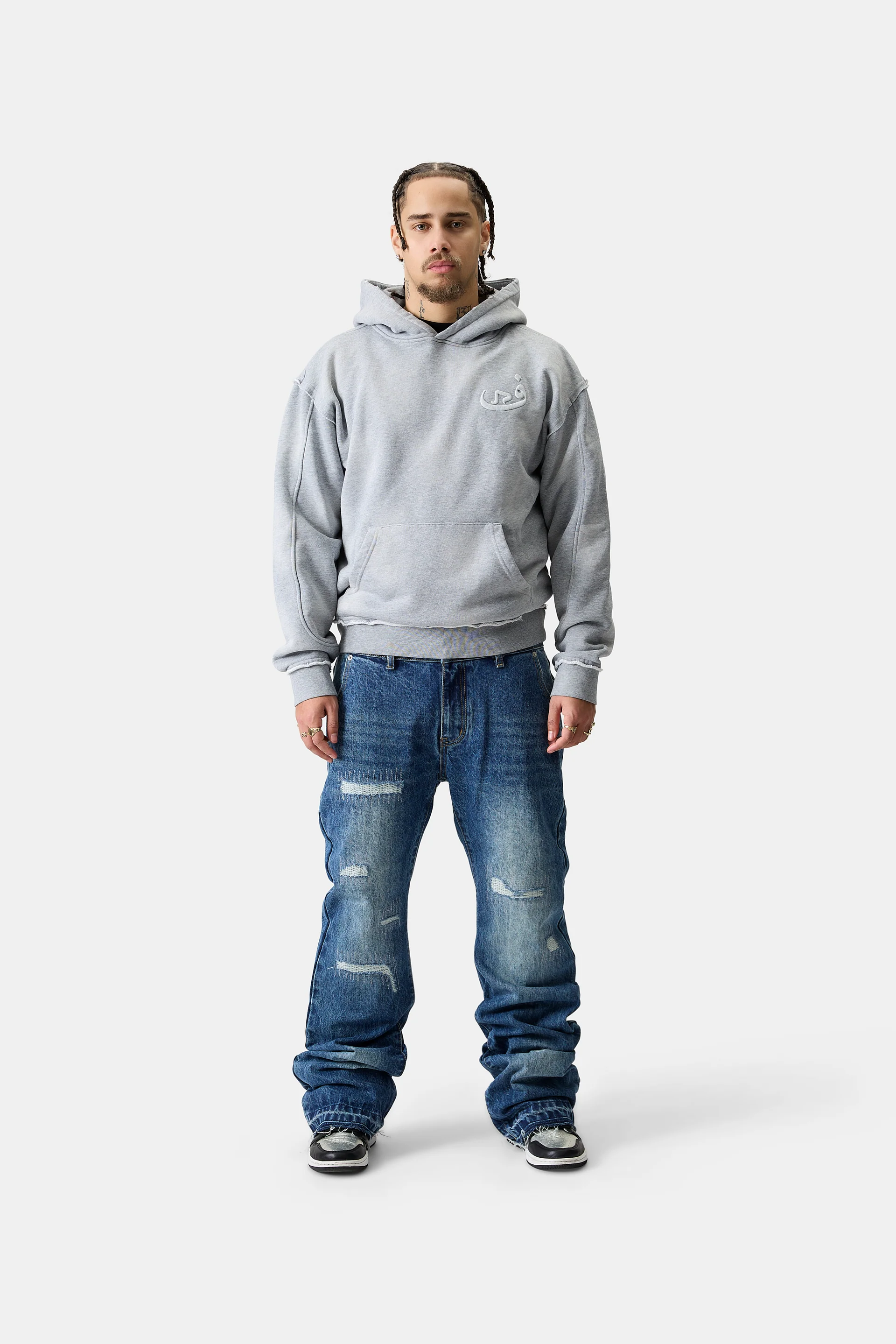 Jeans Flared Frayed