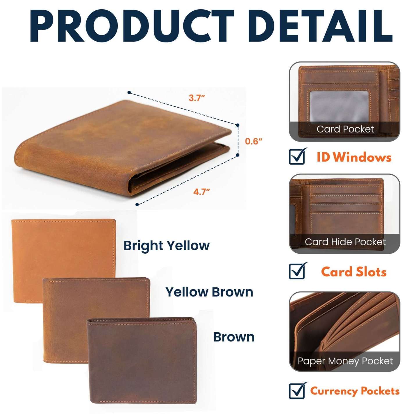 Father's Day Gifts From Wife | Having You As A Dad | Personalized Leather Wallet