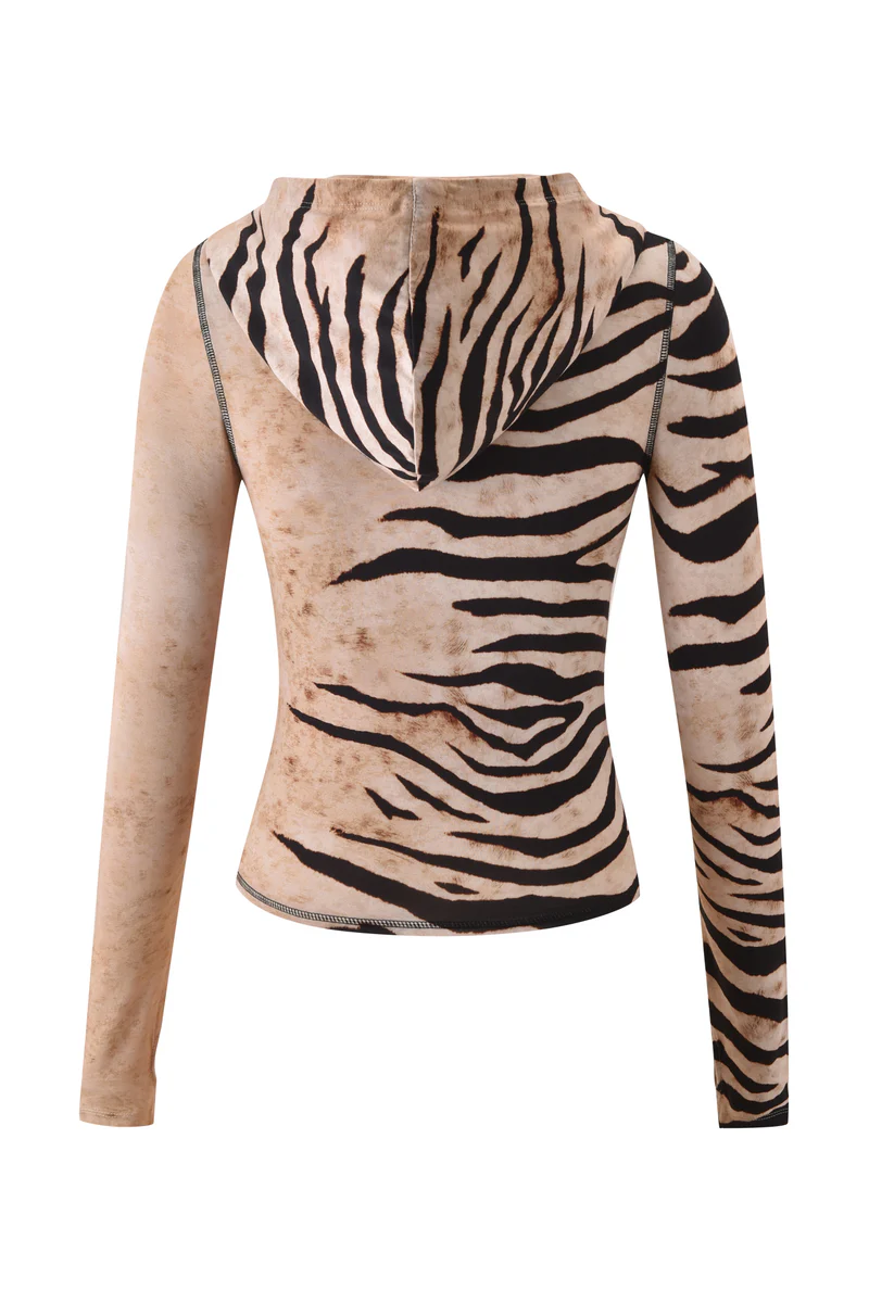Leopard Print Slim Fit Sports Suit