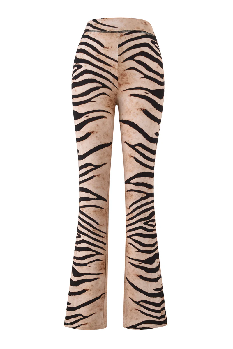 Leopard Print Slim Fit Sports Suit