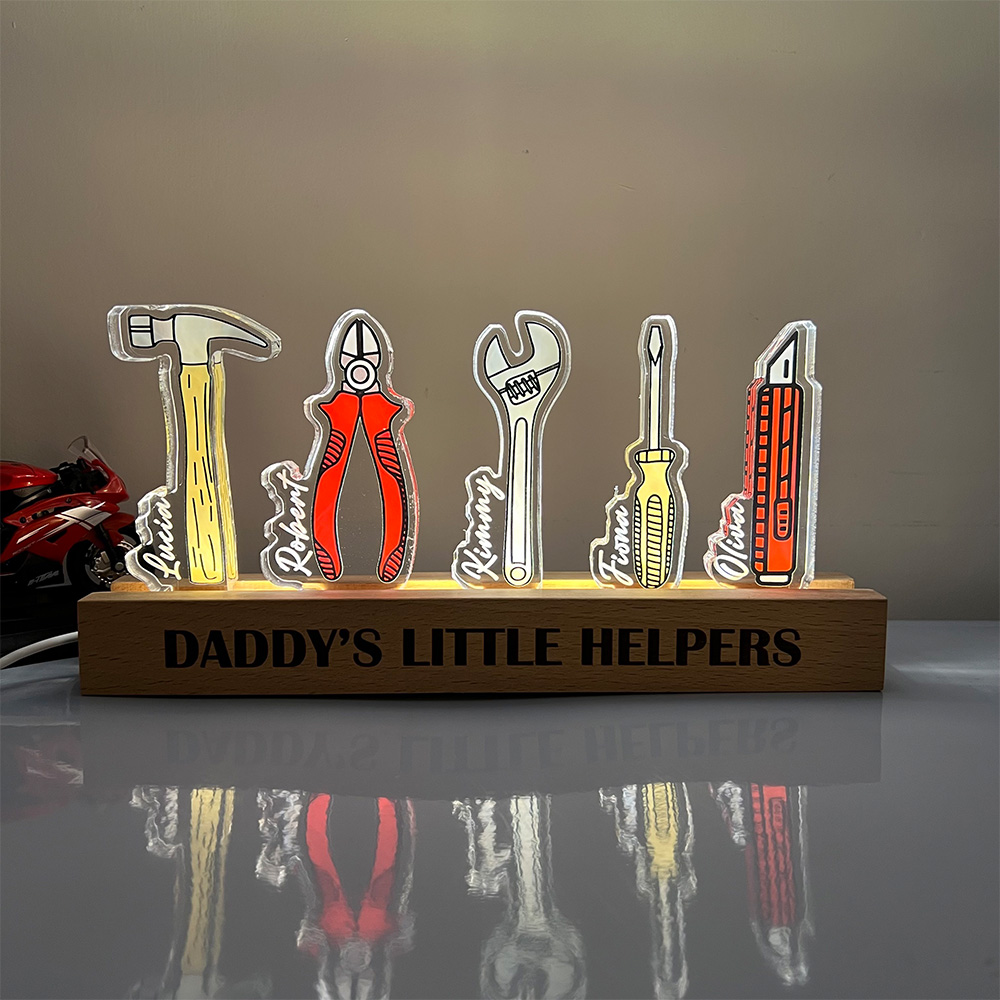 50%OFF ⭐️Personalized Daddy’s Little Helpers - Letter Night Light