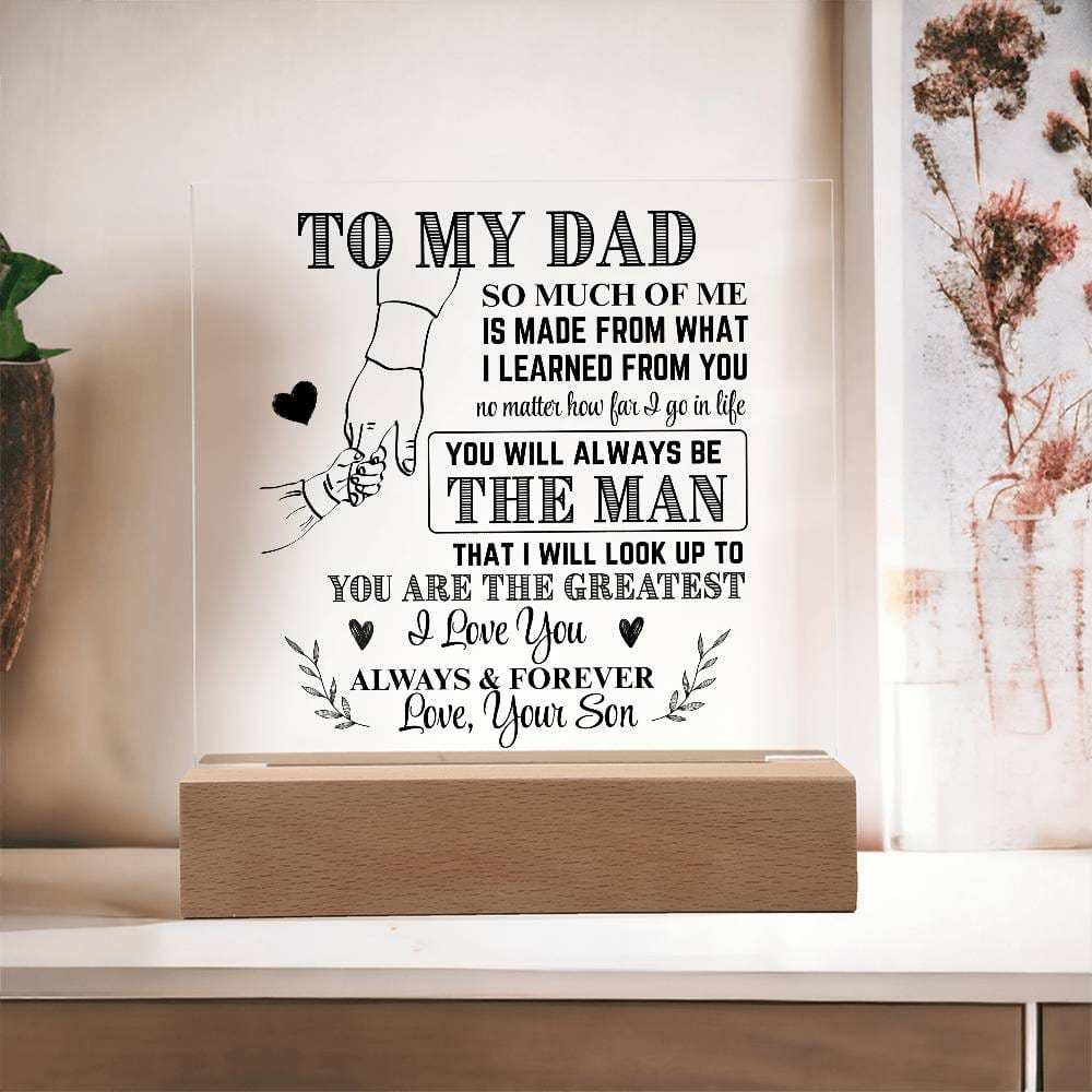 To My Dad From Son LED Acrylic