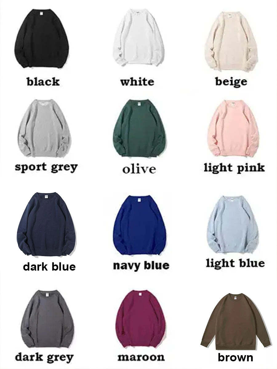 Personalized Photo Outline Embroidered DAD Sweatshirt Father's Day Gift