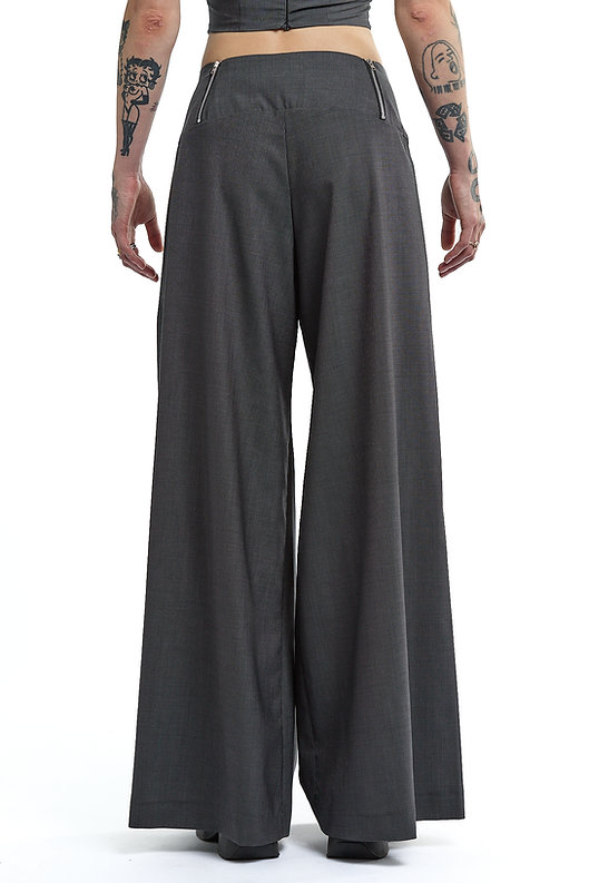 VEIN WOOL TROUSERS