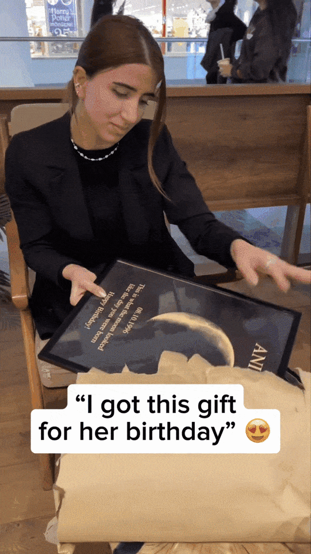 Custom Couple Art Frame/ REAL MOON PHASE - For Memory Gift