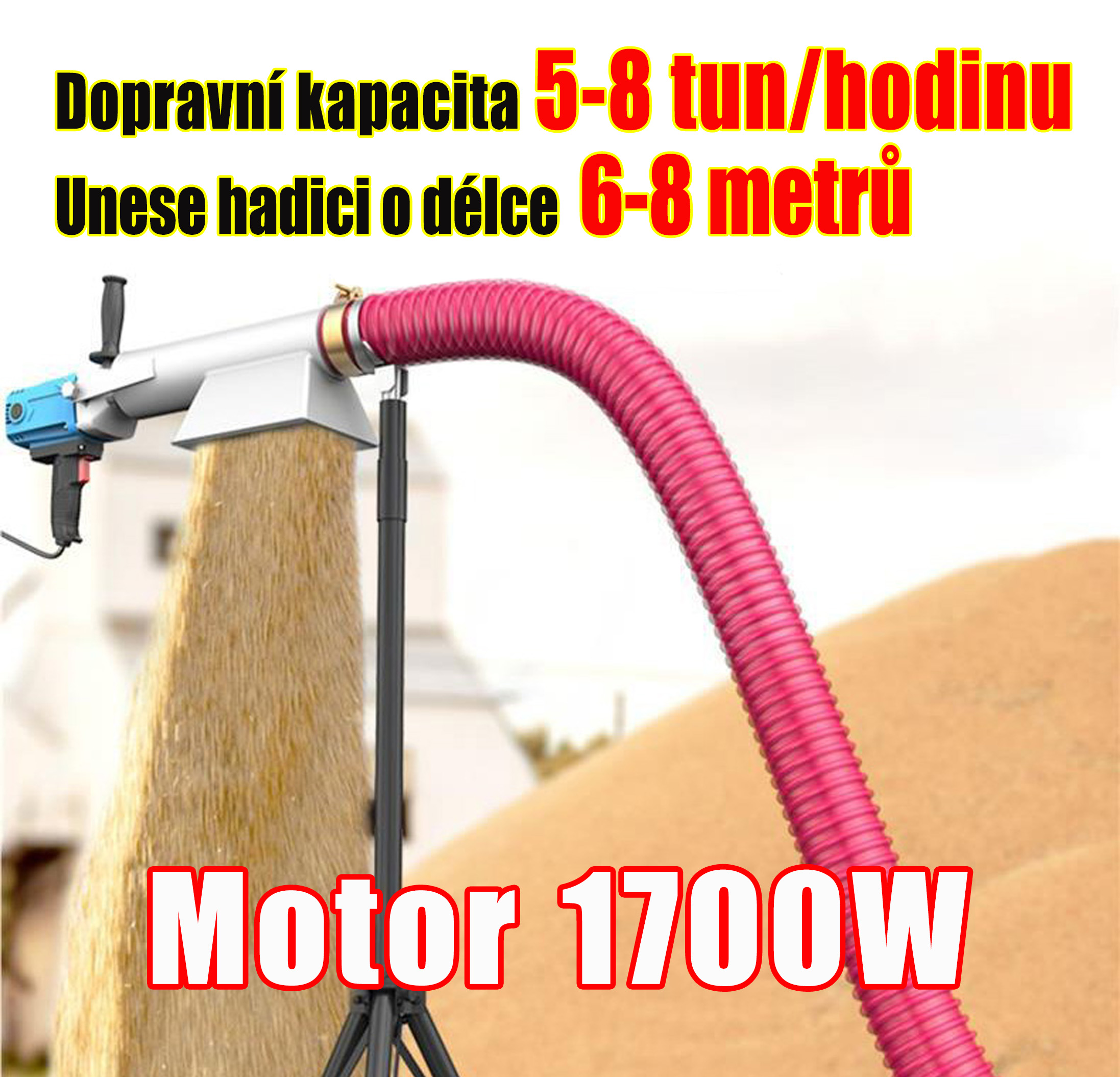 CZ-Přenosný elektrický spirálový extraktor pšeničného zrna/sací stroj na zrno/sací stroj/dopravník
