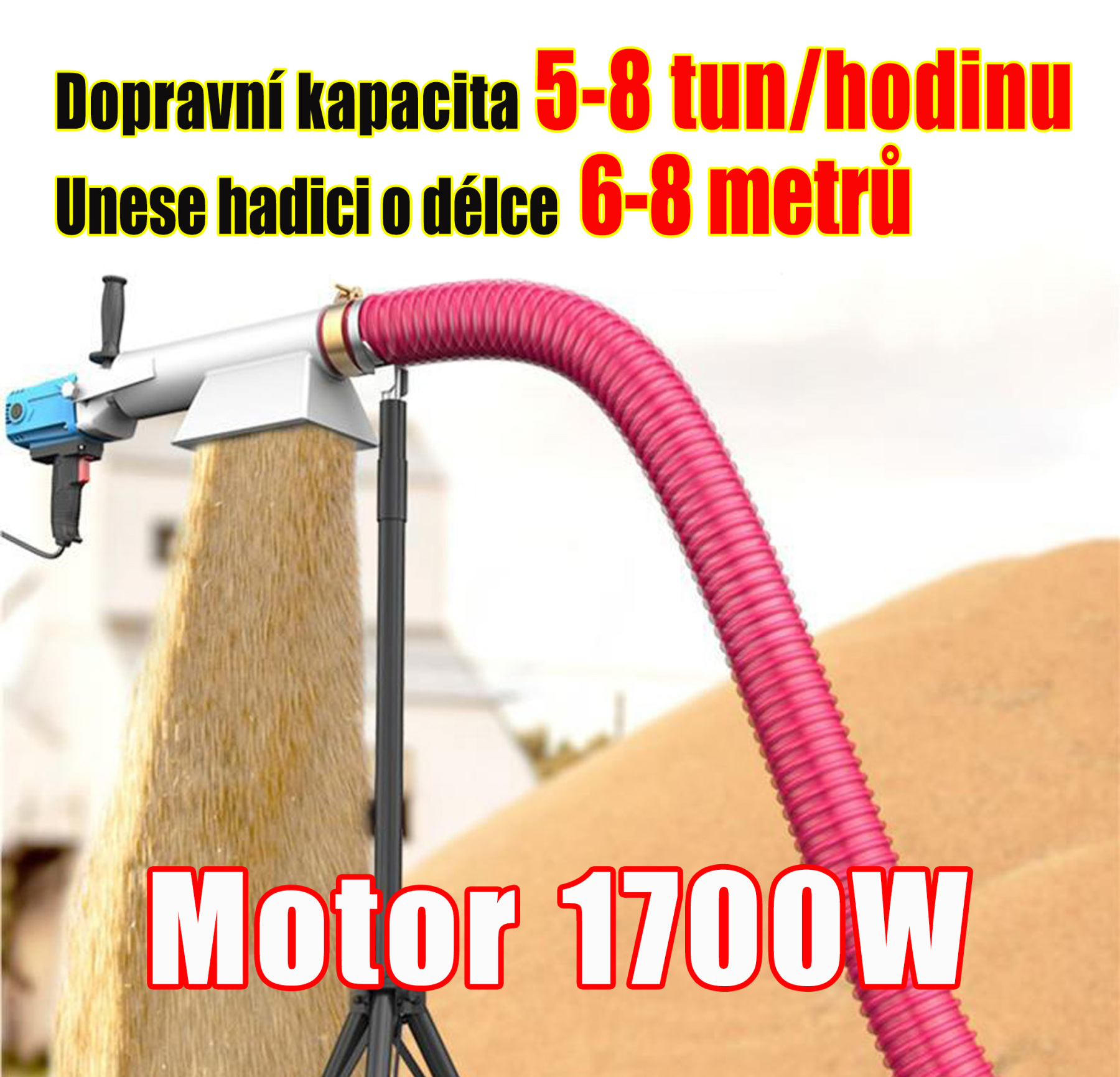 CZ-Přenosný elektrický spirálový extraktor pšeničného zrna/sací stroj na zrno/sací stroj/dopravník